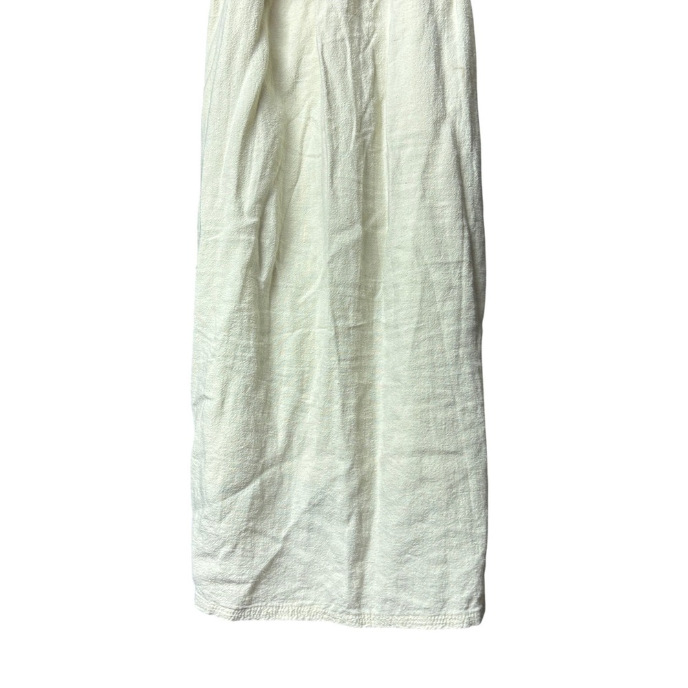 Madewell Women's size Medium Embroidered Belted Tunic Dress Linen Boho Peasant - Picture 7 of 10